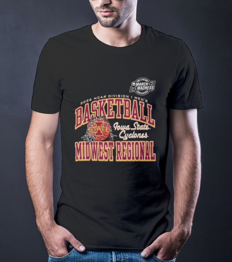 Iowa State Cyclones 2026 NCAA Division I Men's Basketball Midwest Regional T-Shirt