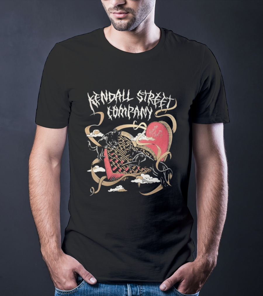 Kendall Street Company Lovers Tour 2026 Surreal Heart And Scrolling Ribbon T-Shirt