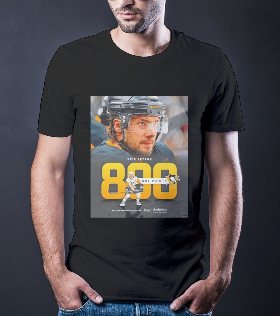 Kris Letang 800 NHL Points Pittsburgh Penguins Milestone Moments T-Shirt