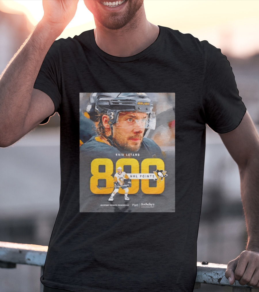 Kris Letang 800 NHL Points Pittsburgh Penguins Milestone Moments T-Shirt