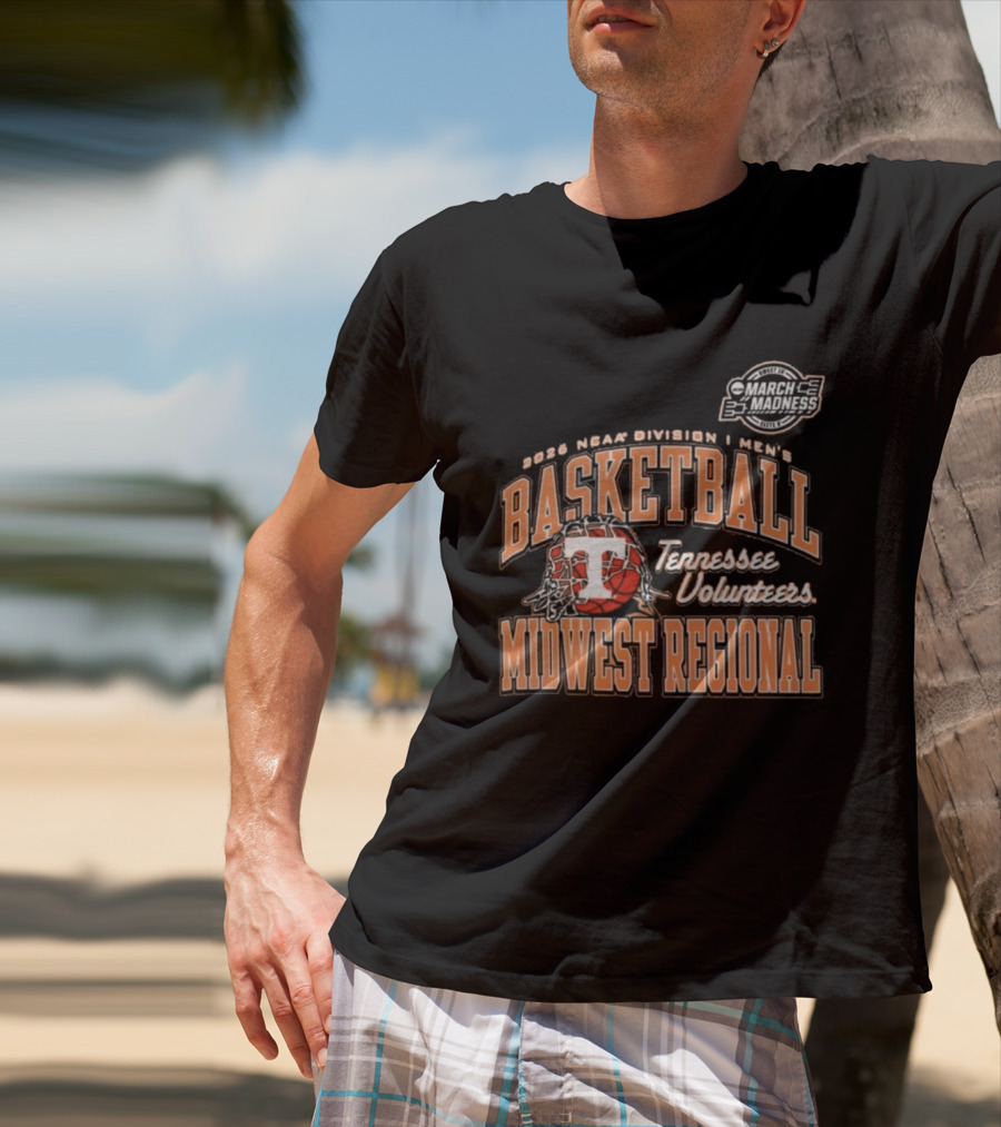 2026 NCAA Division I Men's Basketball Tennessee Volunteers Midwest Regional T-Shirt