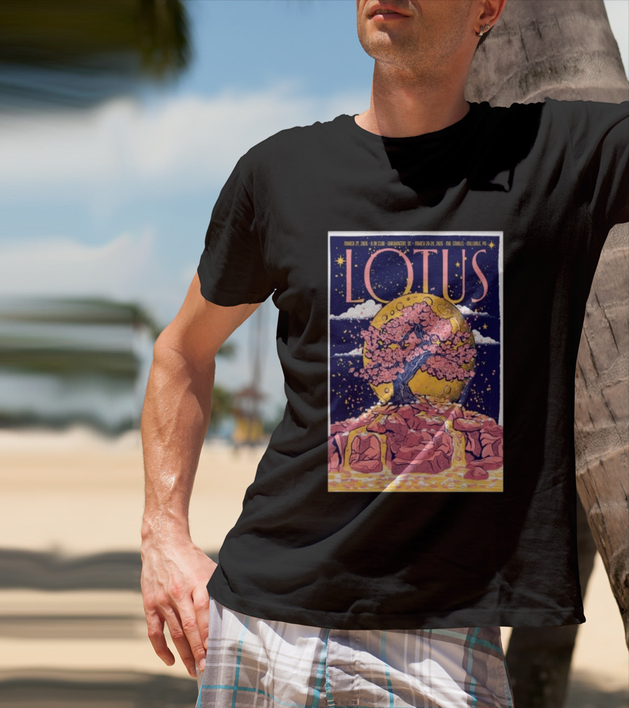 Lotus March 27 2026 Washington DC 930 Club Cherry Blossom Moon Tour T-Shirt