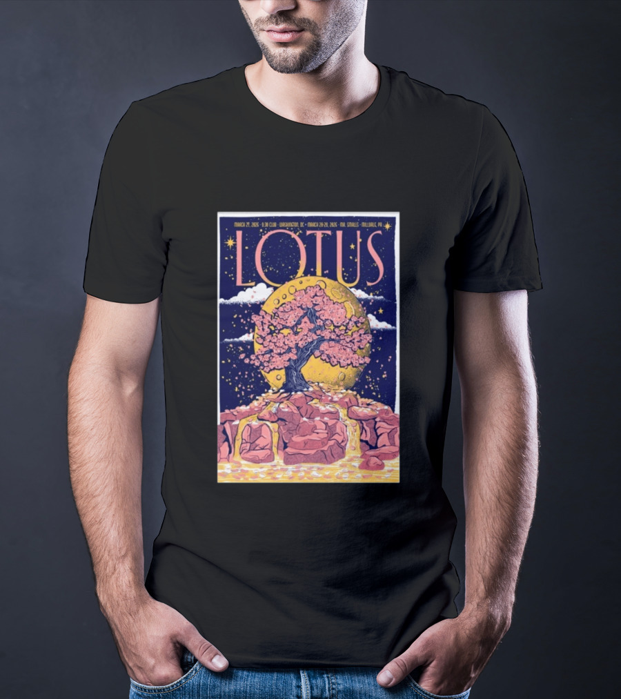 Lotus March 27 2026 Washington DC 930 Club Cherry Blossom Moon Tour T-Shirt