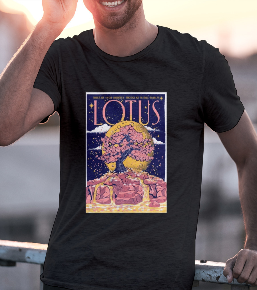 Lotus March 27 2026 Washington DC 930 Club Cherry Blossom Moon Tour T-Shirt