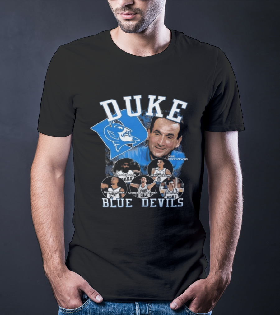 Duke Blue Devils Coach Krzyzewski Celebration Tommy McBuckets T-Shirt