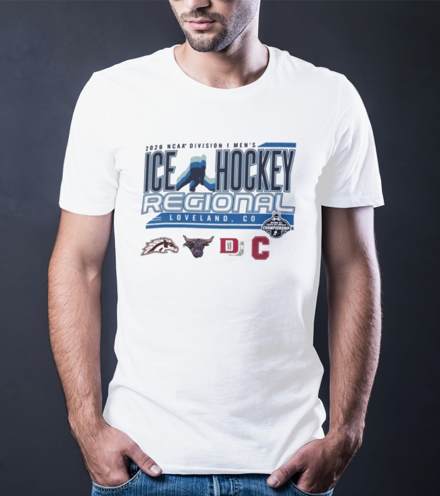 2026 NCAA Division I Men's Ice Hockey Regional Loveland CO Broncos Bulls DJC C T-Shirt