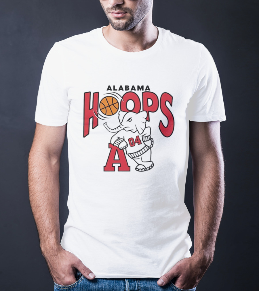 Alabama Hoops Basketball Elephant 04 Sports Team T-Shirt