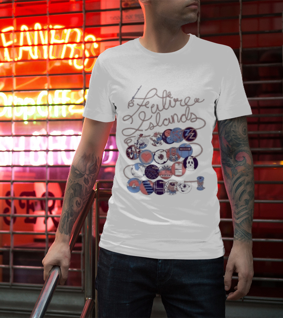Future Islands The Never Ending Scribble Hearts And Circles T-Shirt