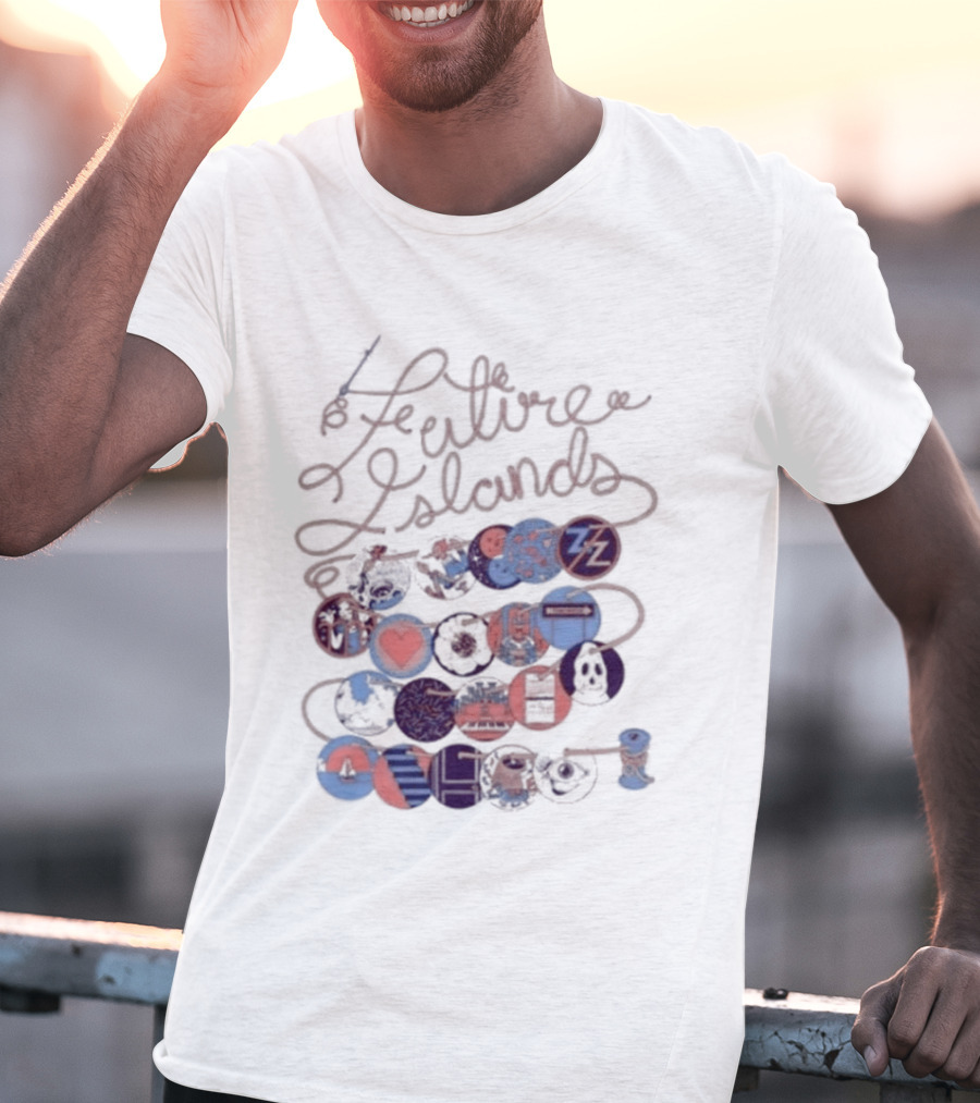 Future Islands The Never Ending Scribble Hearts And Circles T-Shirt