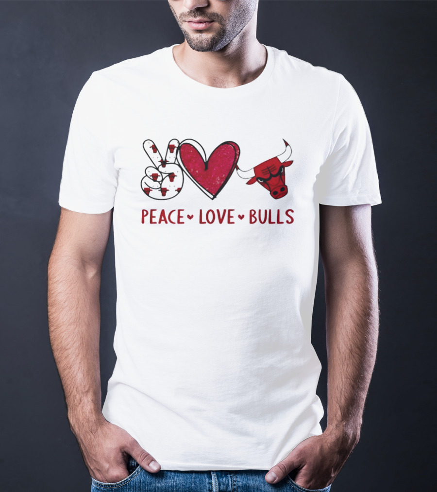 Peace Love Chicago Bulls NBA T-Shirt