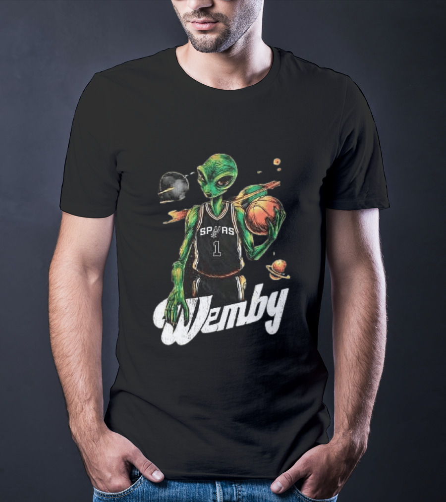 Alien Wemby Victor Wembanyama Spurs NBA 2025 Basketball Star T-Shirt