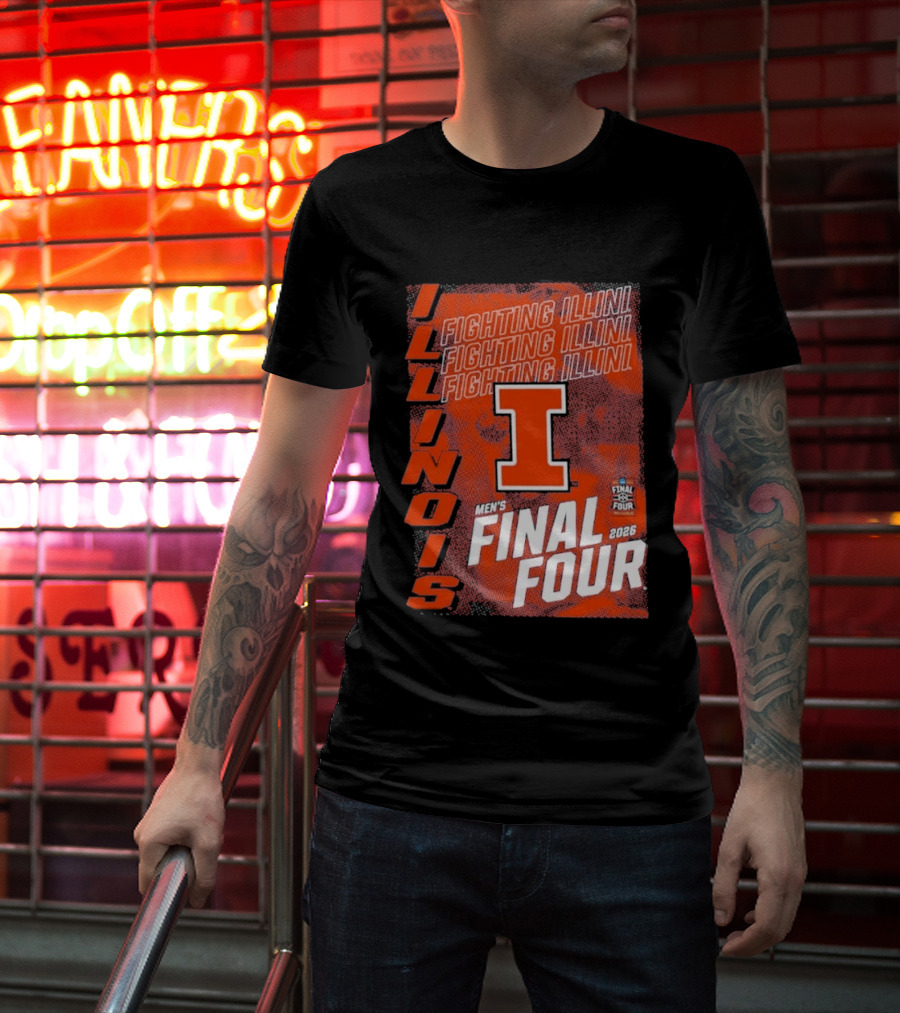 Illinois Fighting Illini Men's Final Four 2026 Basketball T-Shirt