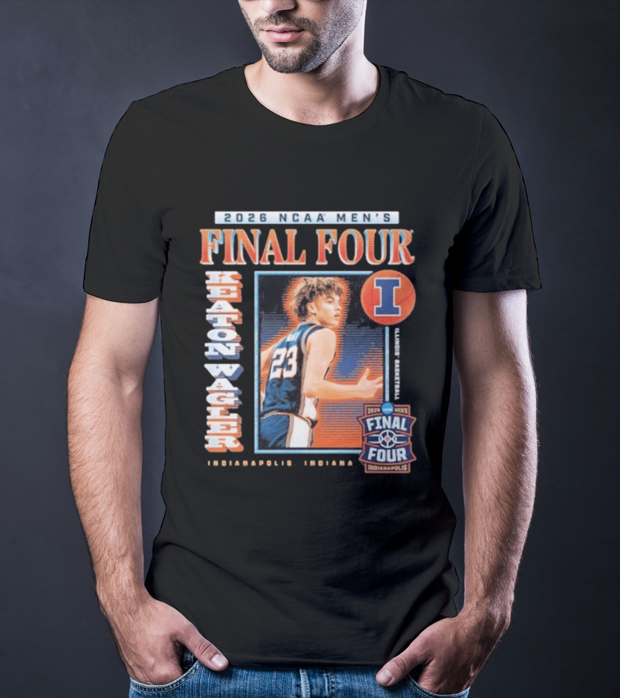 2026 NCAA Men's Final Four Keaton Wagler Illinois Basketball Indianapolis T-Shirt