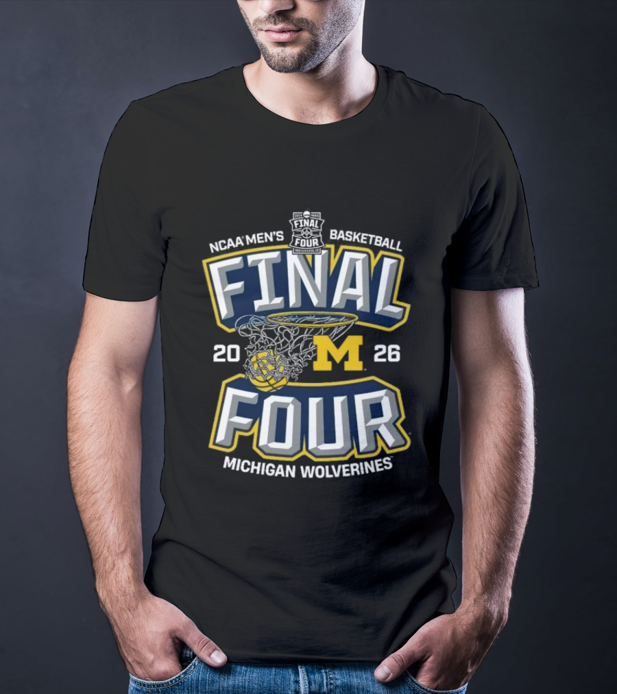 NCAA Men's Basketball 2026 Final Four Michigan Wolverines T-Shirt