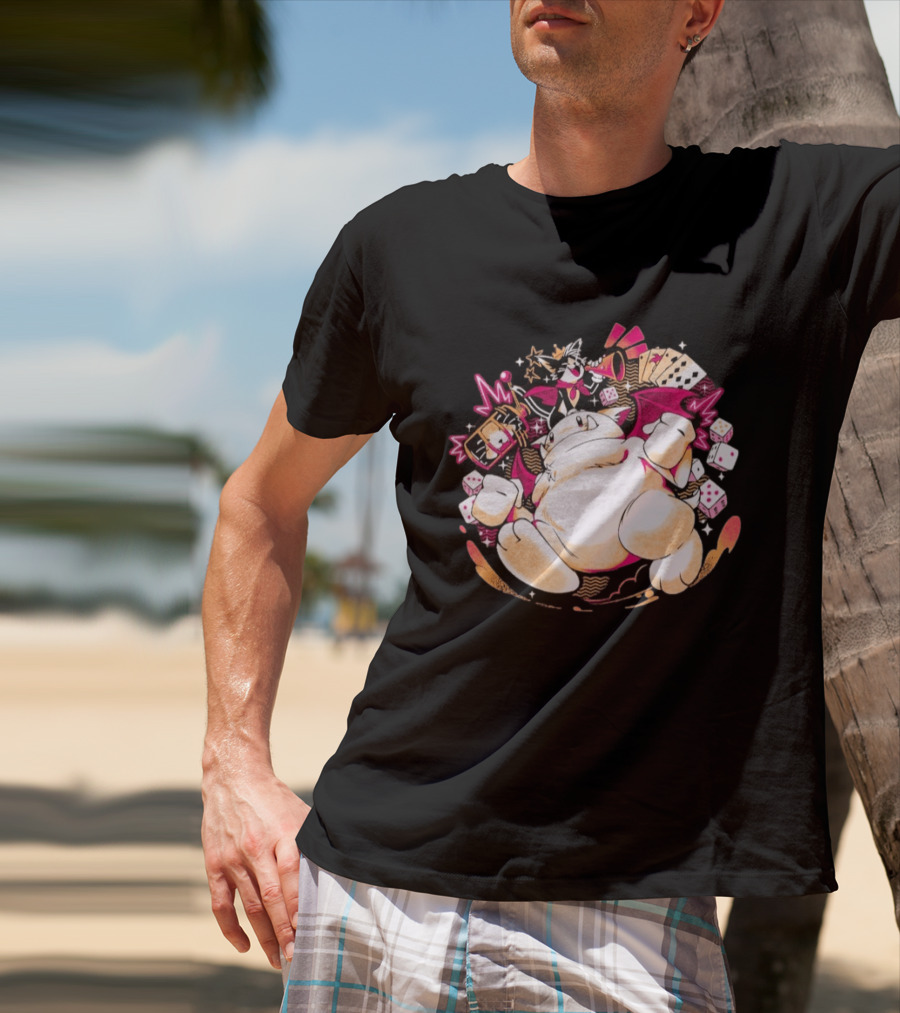 Fortune Favors The Cait Pop Culture Magical Creature With Cards Dice And Mystical T-Shirt