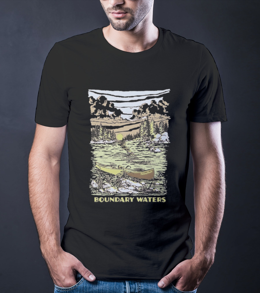 Nature Scenic Canoe Adventure Boundary Waters Twilight Sunset T-Shirt