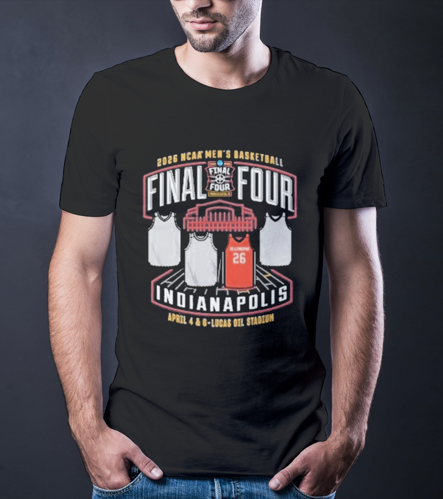 2026 Illini Men's Basketball Final Four Lucas Oil Stadium Indiana April 4 6 T-Shirt