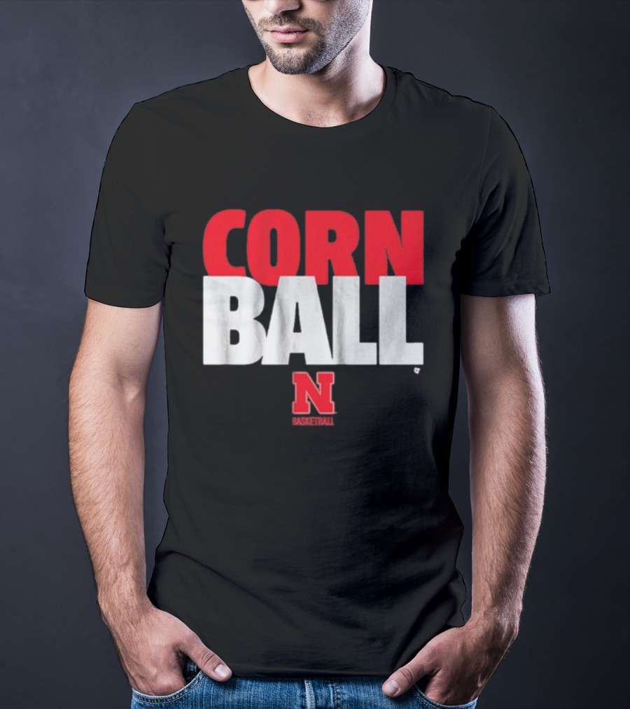 Nebraska Cornhuskers Corn Ball Basketball T-Shirt