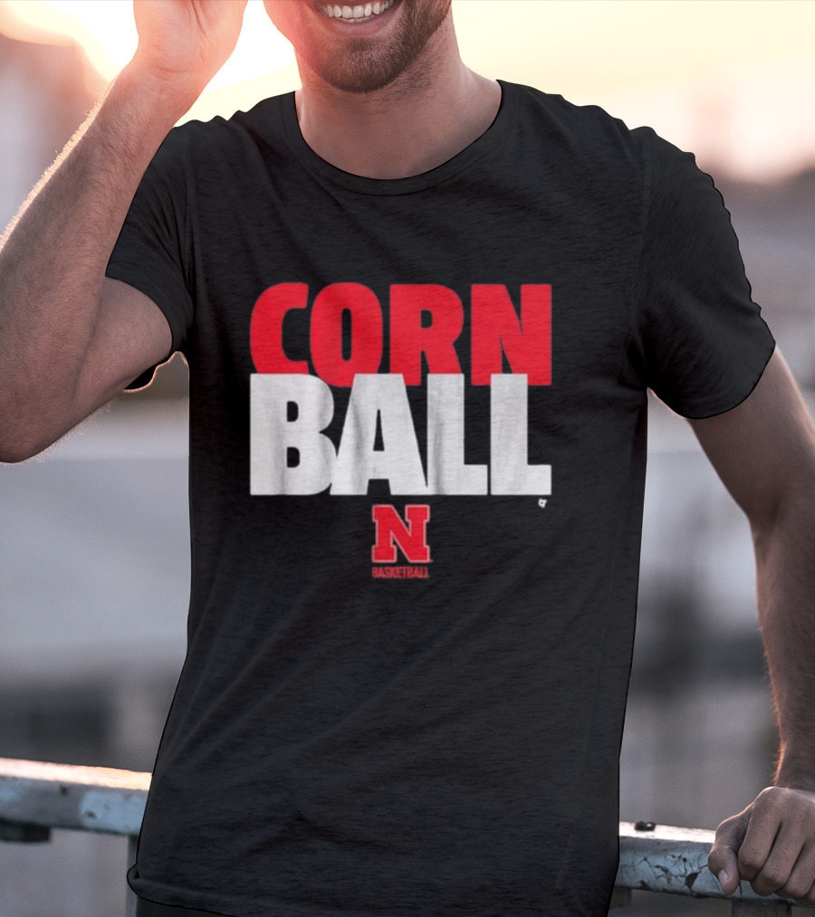 Nebraska Cornhuskers Corn Ball Basketball T-Shirt