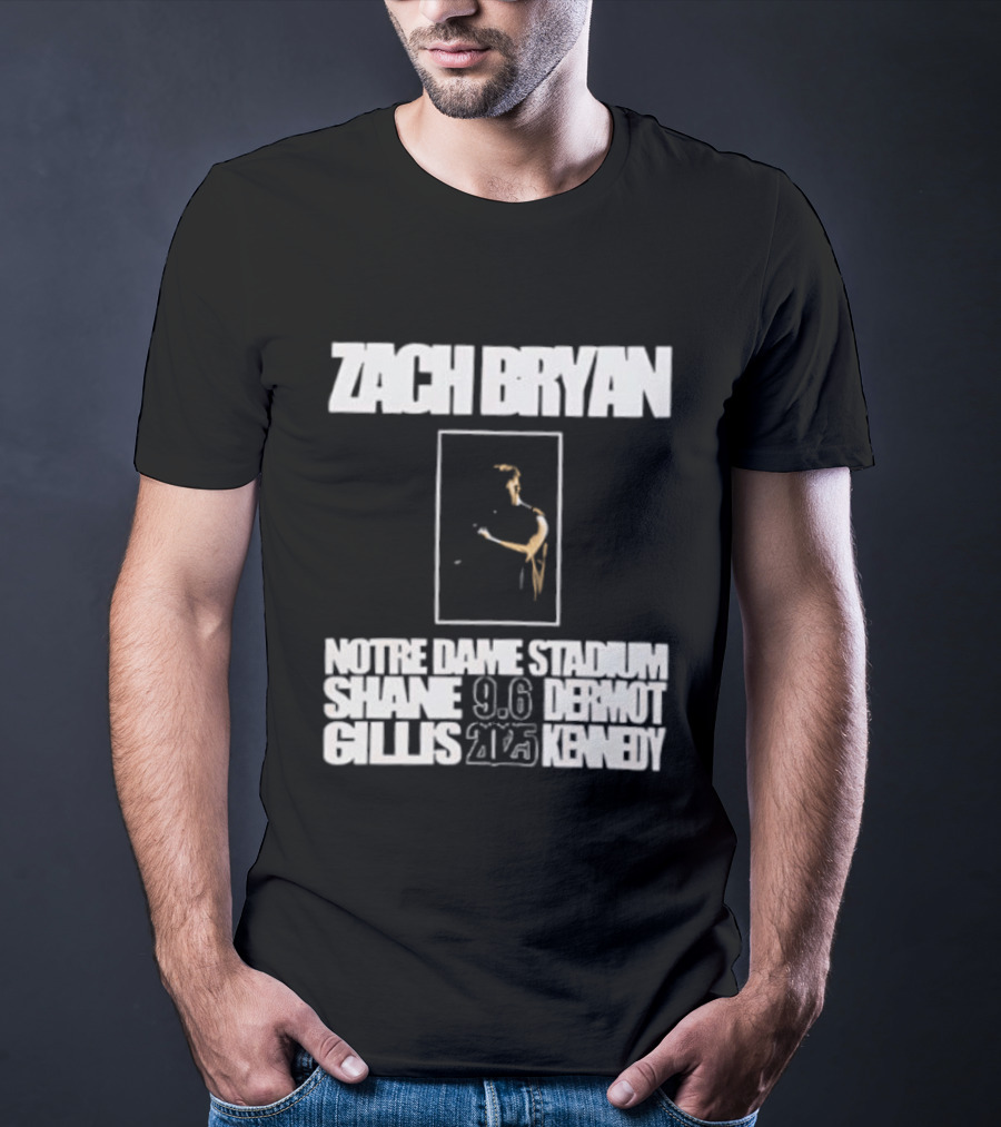 Zach Bryan Notre Dame Stadium Sept 2025 Event Date And Venue T-Shirt