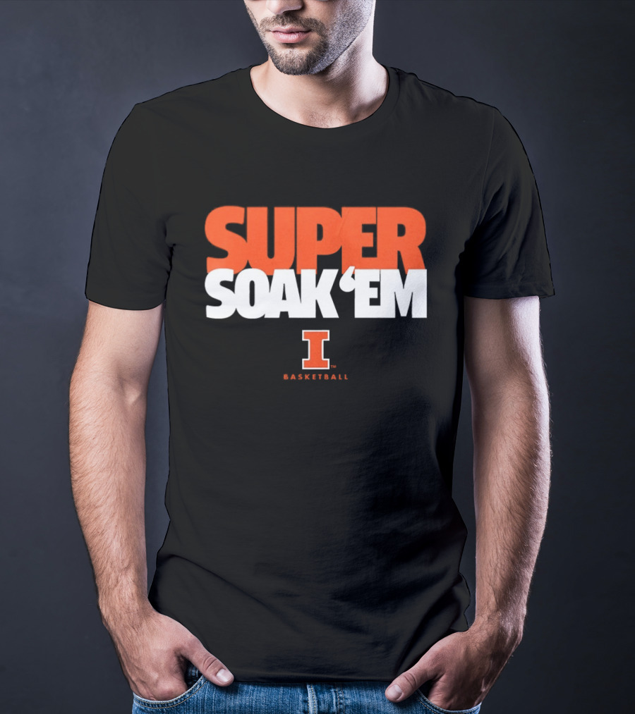 Super Soak 'Em Illinois Fighting Illini Basketball Team Spirit T-Shirt