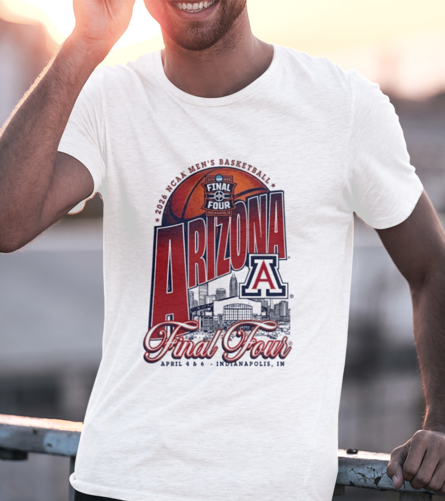 Arizona Men's Basketball Final Four 2026 Indianapolis April 4 6 NCAA Stadium T-Shirt