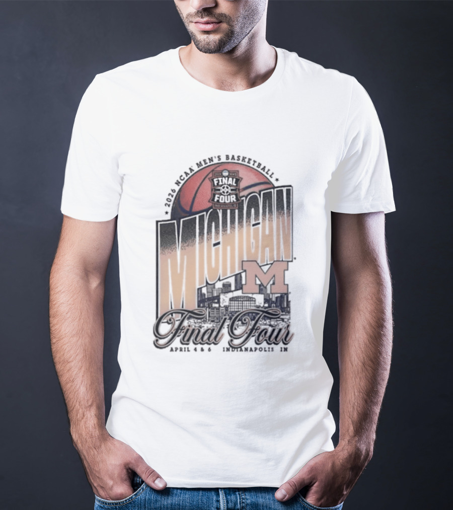 Michigan Wolverines 2026 Men's Final Four Basketball Stadium M Bound T-Shirt