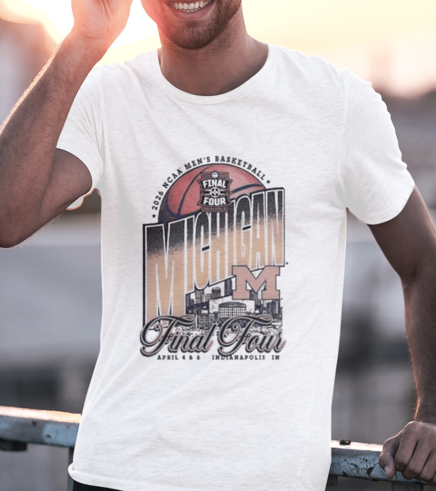 Michigan Wolverines 2026 Men's Final Four Basketball Stadium M Bound T-Shirt