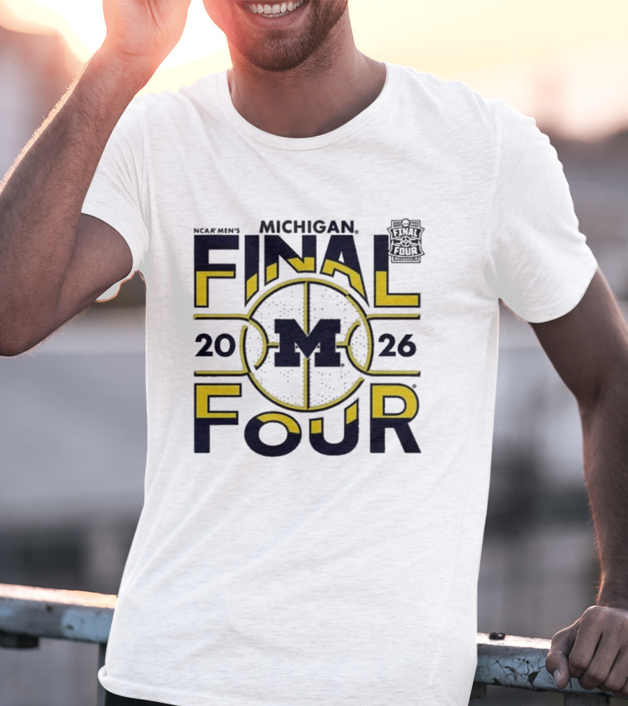 NCAA Men's Michigan Final Four 2026 Basketball M Wolverines T-Shirt