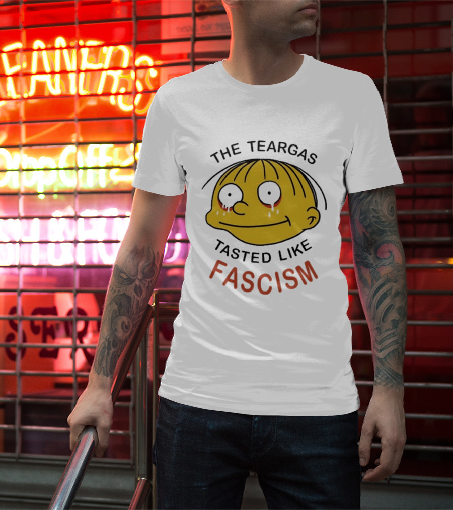 The Teargas Tasted Like Fascism Yellow Cartoon T-Shirt