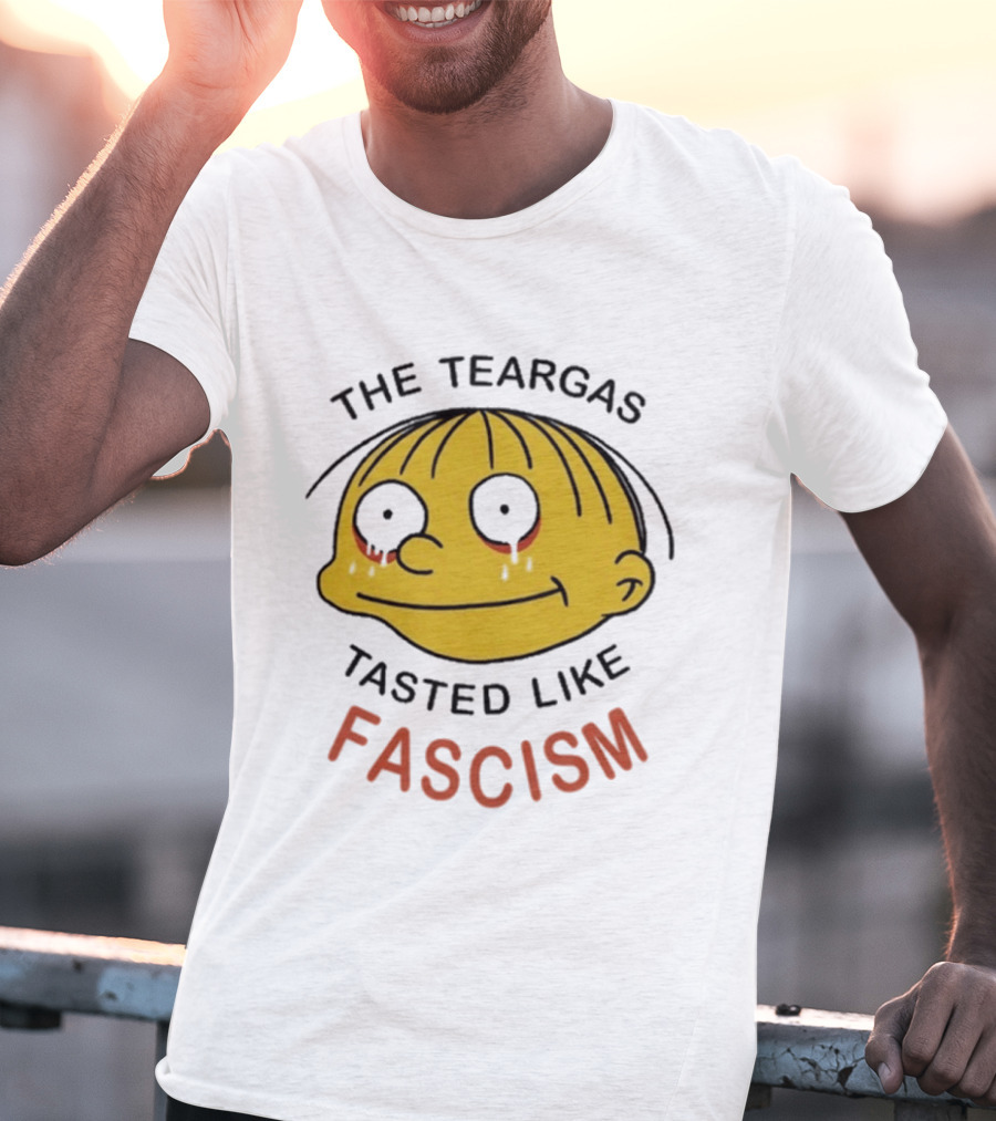 The Teargas Tasted Like Fascism Yellow Cartoon T-Shirt