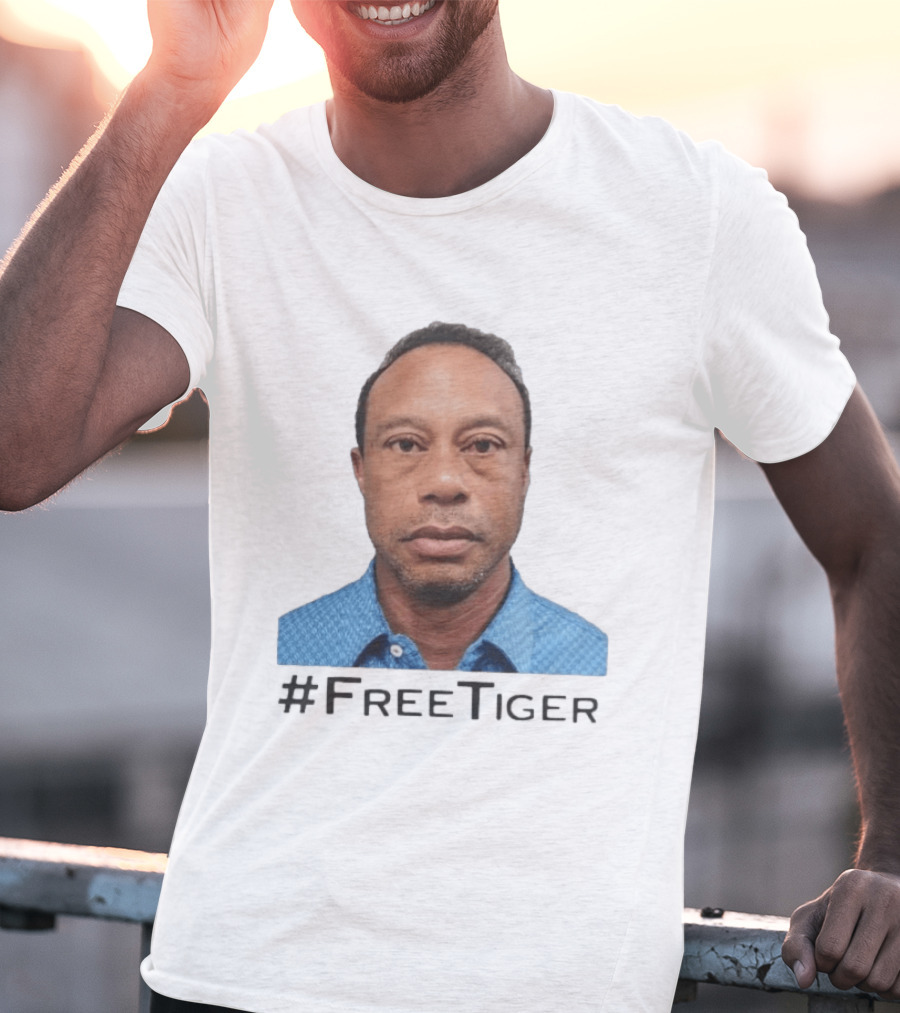 #FreeTiger Shot Iconic Arrest Image T-Shirt
