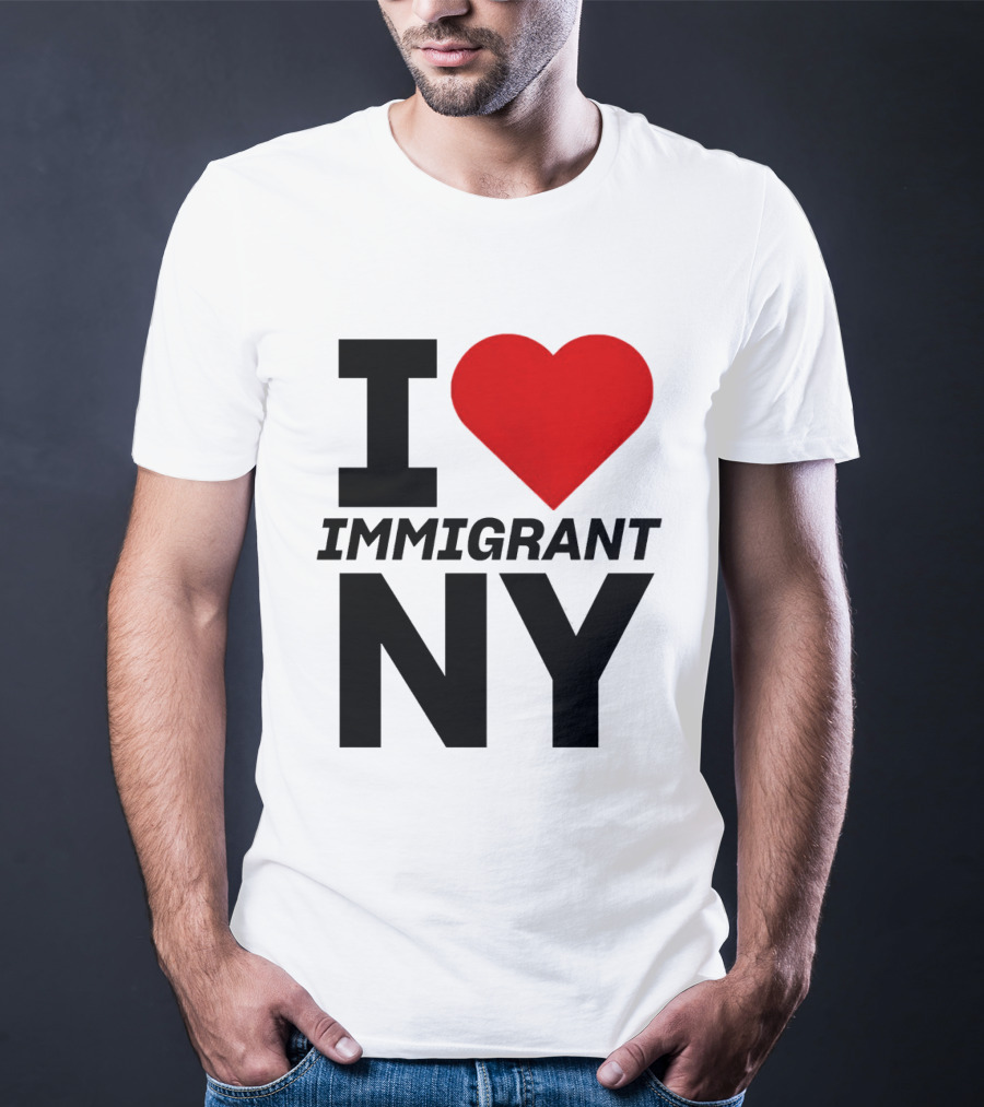 I Love Immigrant NY Heart Icon New York T-Shirt
