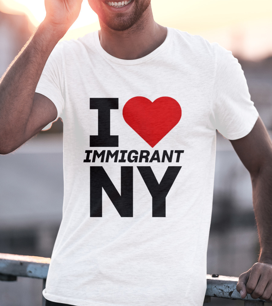 I Love Immigrant NY Heart Icon New York T-Shirt