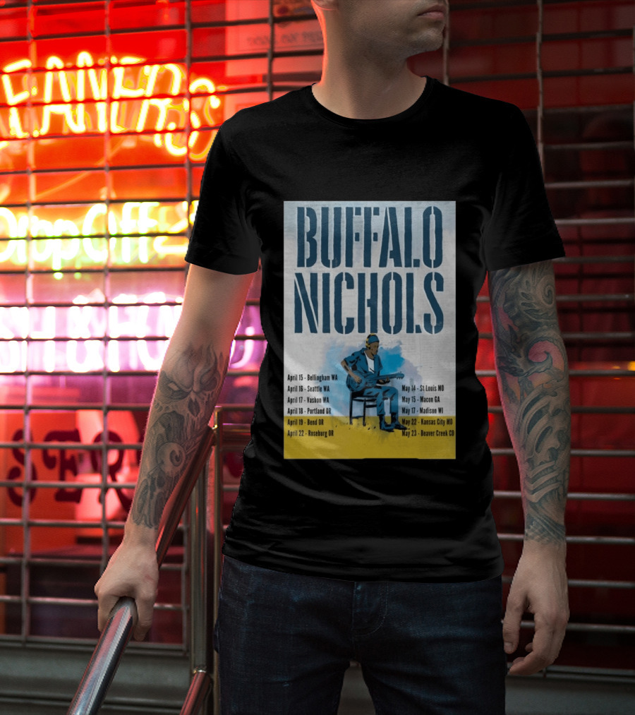 Buffalo Nichols 2026 Summer Tour Bellingham WA To Beaver Creek CO T-Shirt