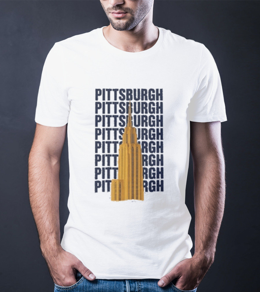 Pittsburgh Deco Building Repeated T-Shirt