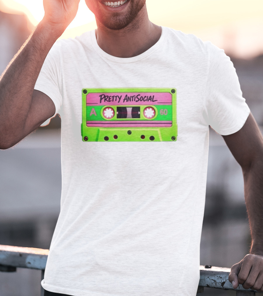 Pretty AntiSocial Pink Green Cassette A 60 T-Shirt