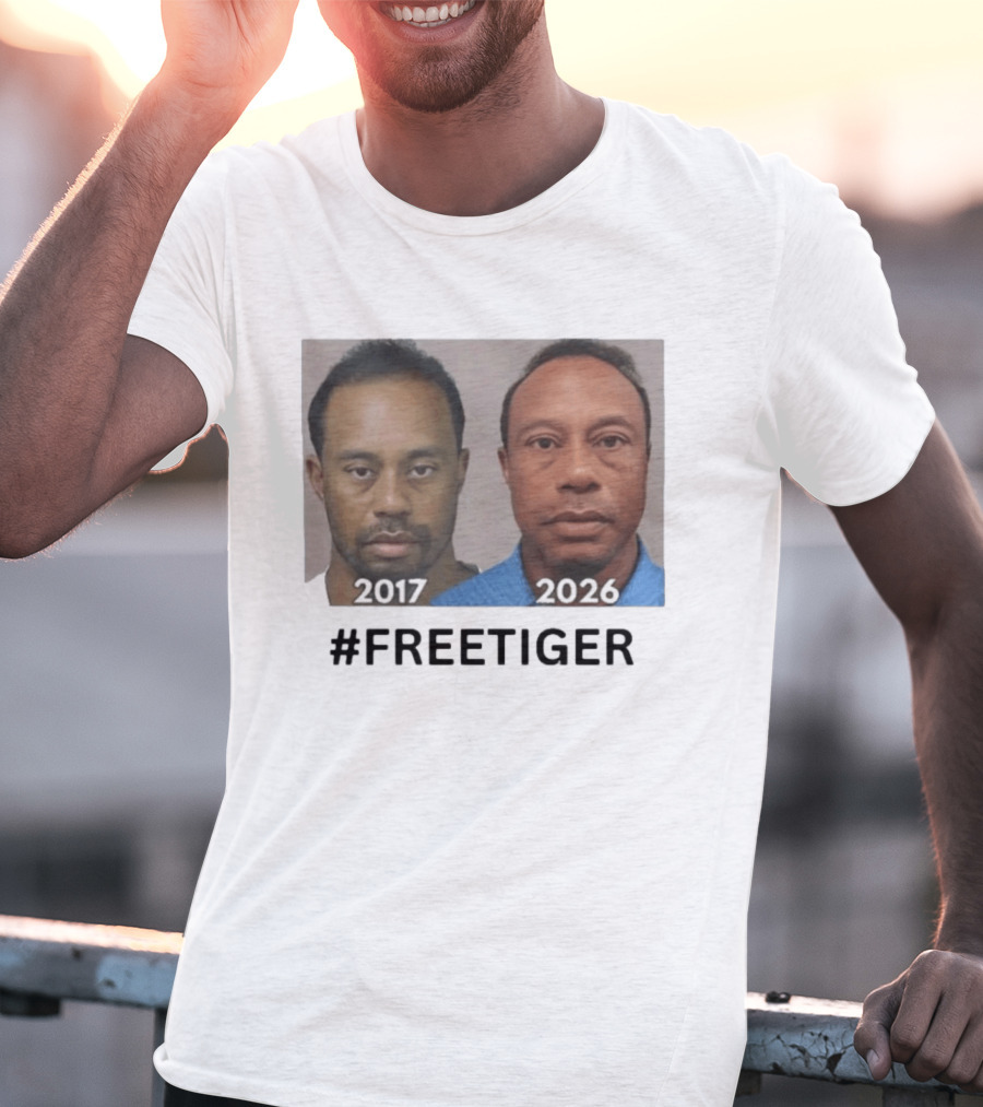 Tiger Woods 2017 2026 Shot Comparison #FREETIGER T-Shirt