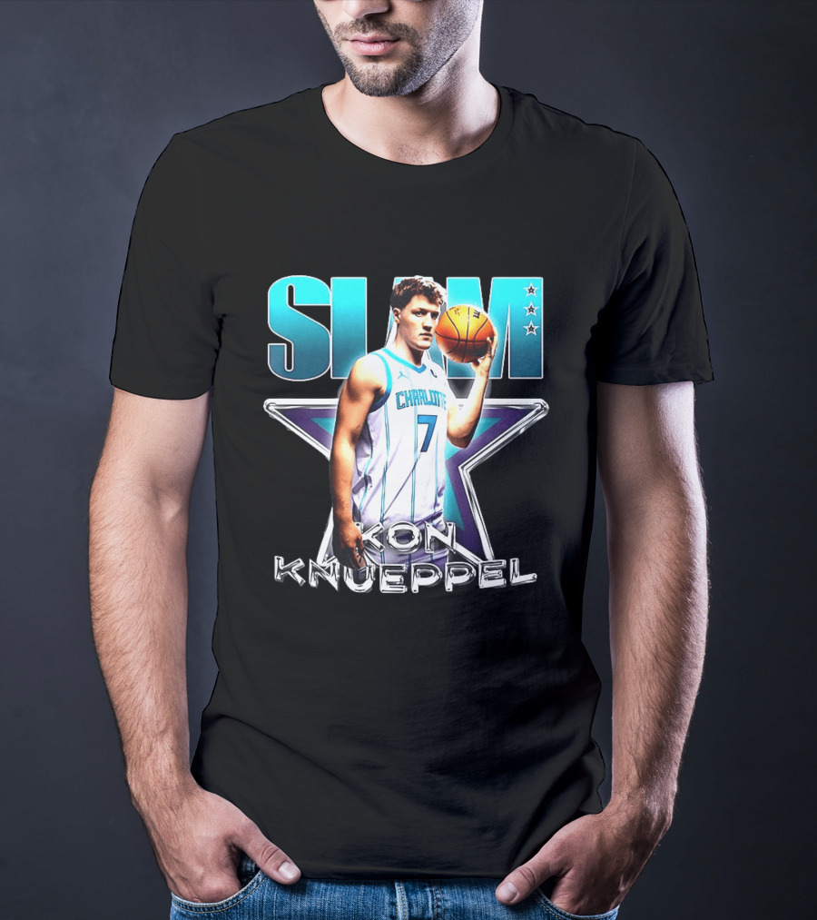 Kon Knueppel Charlotte Hornets Basketball Slam T-Shirt