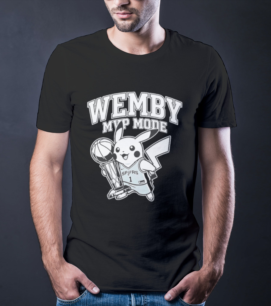 Wemby MVP Mode Pikachu Spurs NBA Victor Wembanyama T-Shirt
