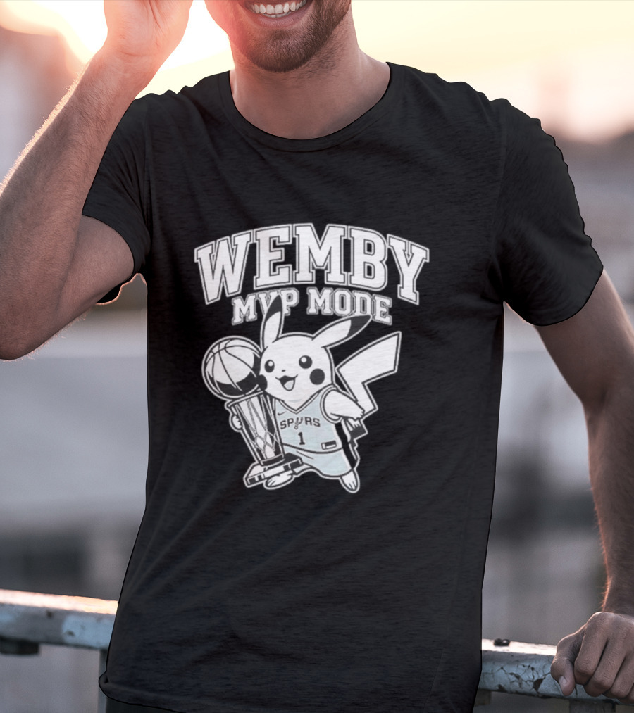 Wemby MVP Mode Pikachu Spurs NBA Victor Wembanyama T-Shirt
