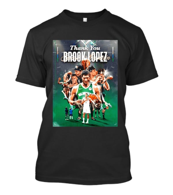 Thank You Brook Lopez Milwaukee Bucks Splash Mountain T-Shirt
