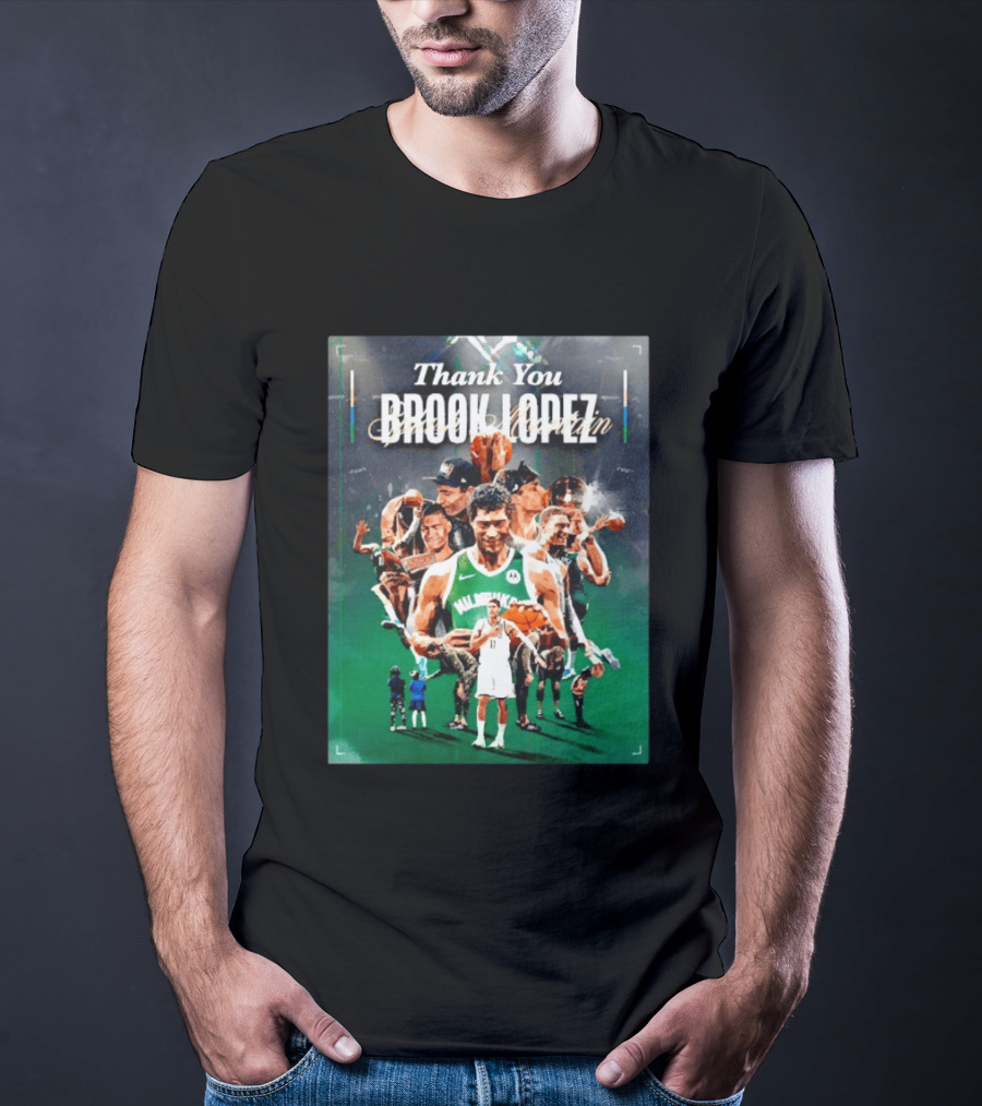 Thank You Brook Lopez Milwaukee Bucks Splash Mountain T-Shirt
