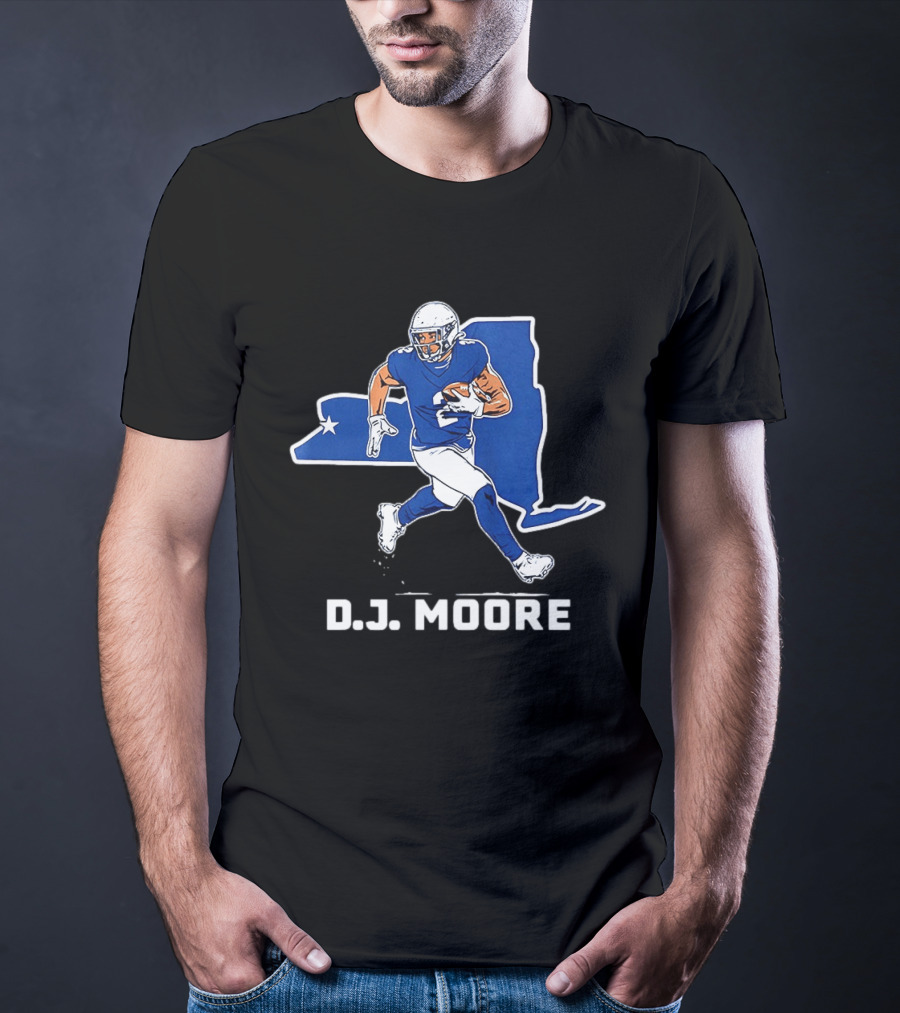 DJ Moore Football State Star New York T-Shirt
