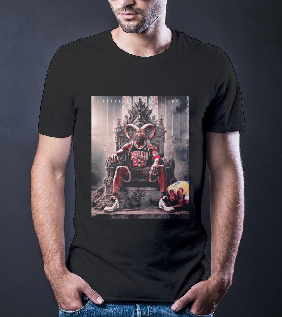 GOAT Michael Jordan Number 23 Chicago Bulls Legendary Throne T-Shirt