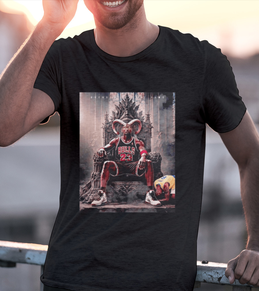 GOAT Michael Jordan Number 23 Chicago Bulls Legendary Throne T-Shirt