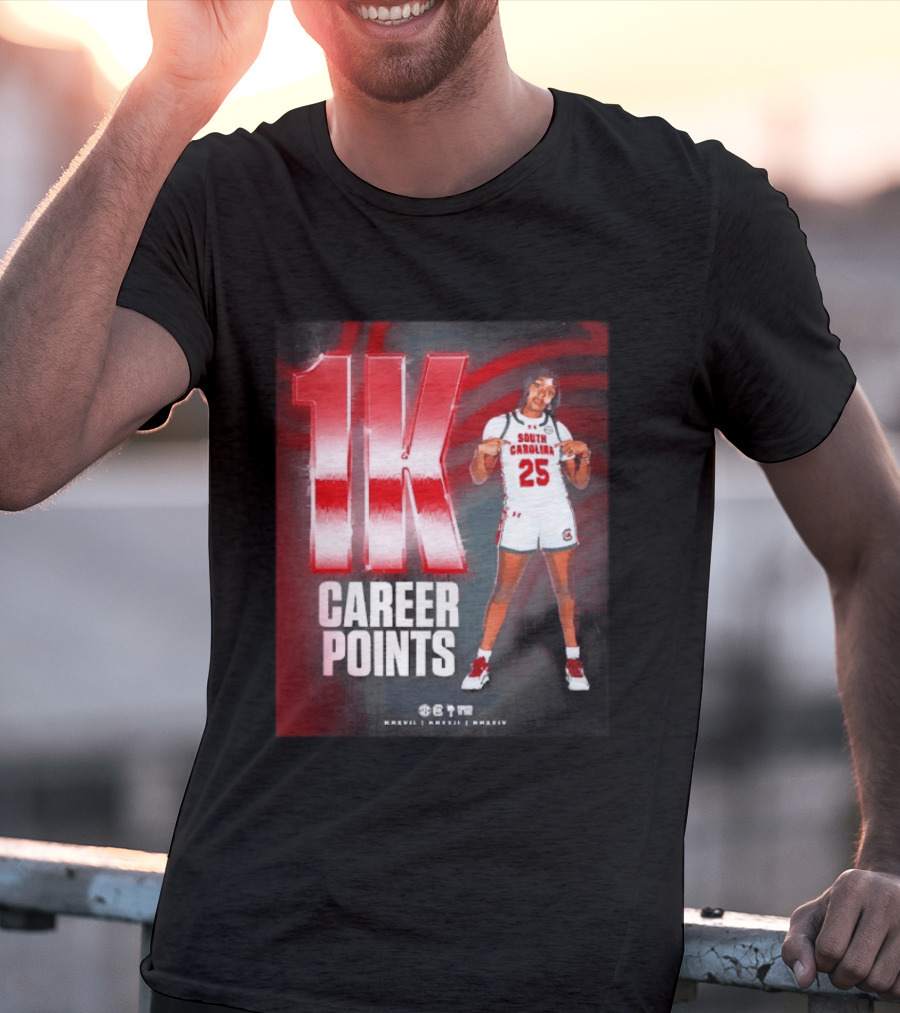 South Carolina Gamecocks Raven Johnson 1K Career Points T-Shirt