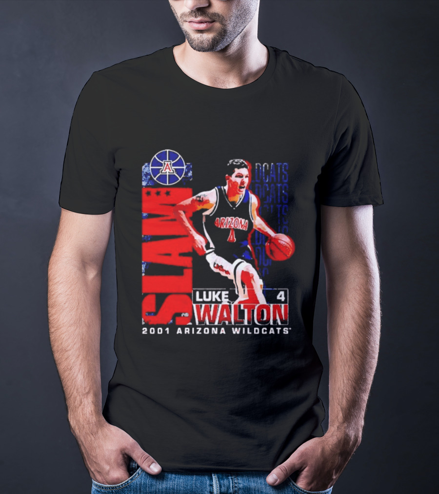 SLAM Luke Walton 4 Arizona Wildcats 2001 Final Four T-Shirt