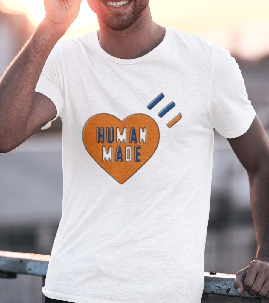Human Made Heart Icon With Dry Alls T-Shirt