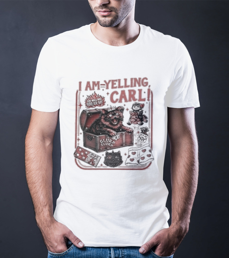 I Am Yelling Carl Box Of Surprises T-Shirt